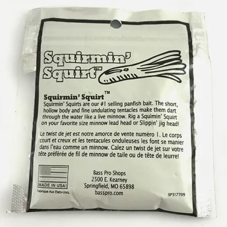 Bass Pro Shops Squermin' Squirts Tube, Bianco Glow, 3.5cm, Glow, #6094