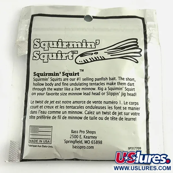 Bass Pro Shops Squermin' Squirts Tube, Bianco Glow, 3.5cm, Glow, #6094