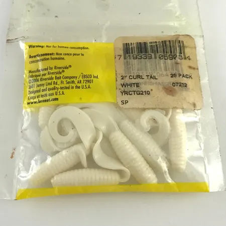 Riverside soft bait Grub, Bianco, 5cm, corpo lamellare, #6133