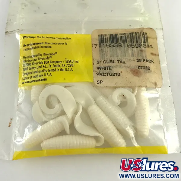 Riverside soft bait Grub, Bianco, 5cm, corpo lamellare, #6133