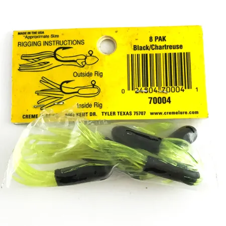 Creme Maxi Tail soft bait UV Esca siliconica, Black/Green UV, 5cm, #6145