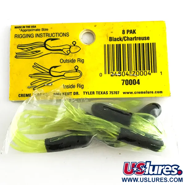 Creme Maxi Tail soft bait UV Esca siliconica, Black/Green UV, 5cm, #6145