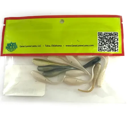 Bobby Garland Baby Shad Esca Siliconica, Bianco/Grigio/Verde, 5cm, UV, #6146