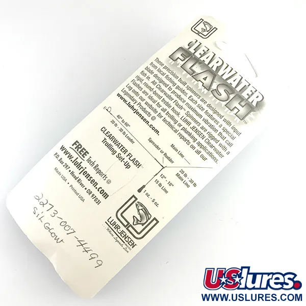 Luhr Jensen ClearWater Flash UV Spinner, Argento, 7g, UV-attivo, #6154