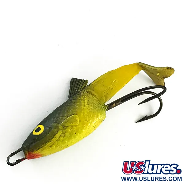 Vintage VIVIF Swim Bait, Giallo, 6g, Soft Bait, Francia, #6166