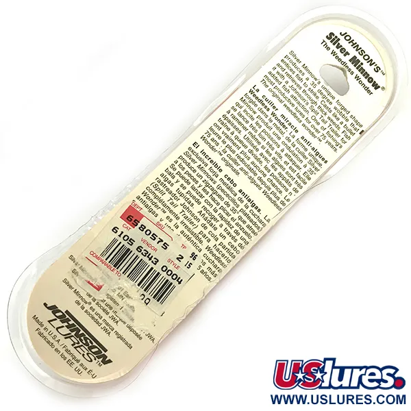 Johnson Silver Minnow Ondulante Antialga, Arancio/Verde, 21g, UV, #6192