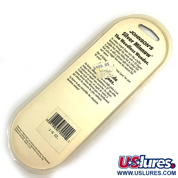 Johnson Silver Minnow Ondulante Antialga, Verde/Arancio/Nichel, #6193