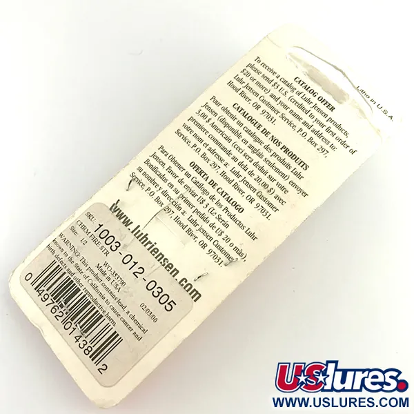 Luhr Jensen Krocodile Die #4 UV Cucchiaino, Nichel/Rosso, 14g, UV, #6195