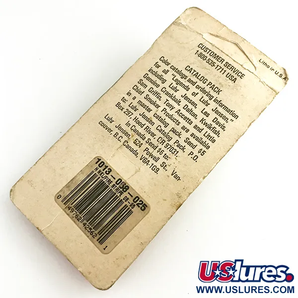 Ondulante Luhr Jensen Krocodile Stubby, Nickel martellato/UV Rosso, 18g, #6222