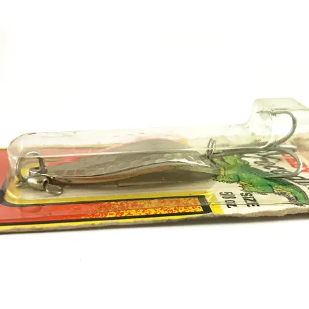 Ondulante Luhr Jensen Krocodile Stubby, Nickel martellato/UV Rosso, 18g, #6222