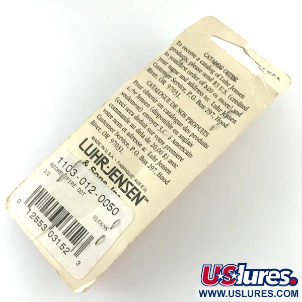 Luhr Jensen Les Davis Hotrod Ondulante, Nickel/Red Dot UV, 14g, #6229