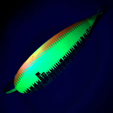 Johnson Silver Minnow UV Ondulante, Arancio/Verde/Giallo, 21g, #6237