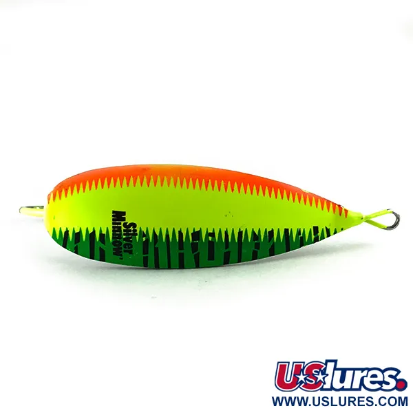 Johnson Silver Minnow UV Ondulante, Arancio/Verde/Giallo, 21g, #6237