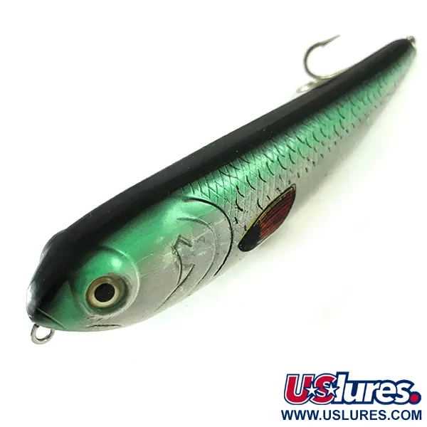 Bass Pro Shops XTS Pencil Plug Stickbait, Grigio/Verde, 14g, #6240