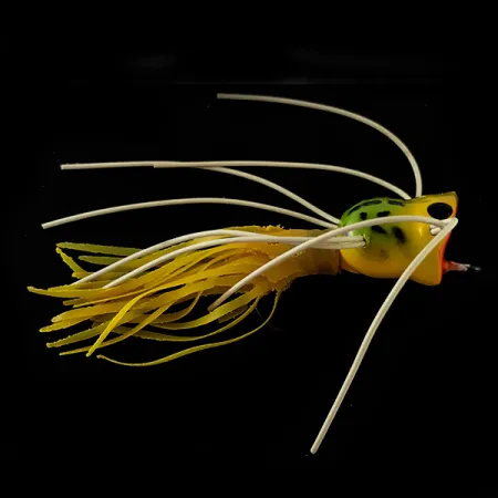 Fred Arbogast Hula Popper Popper, Frog, 1,6g, Gonna in Gomma, #6241