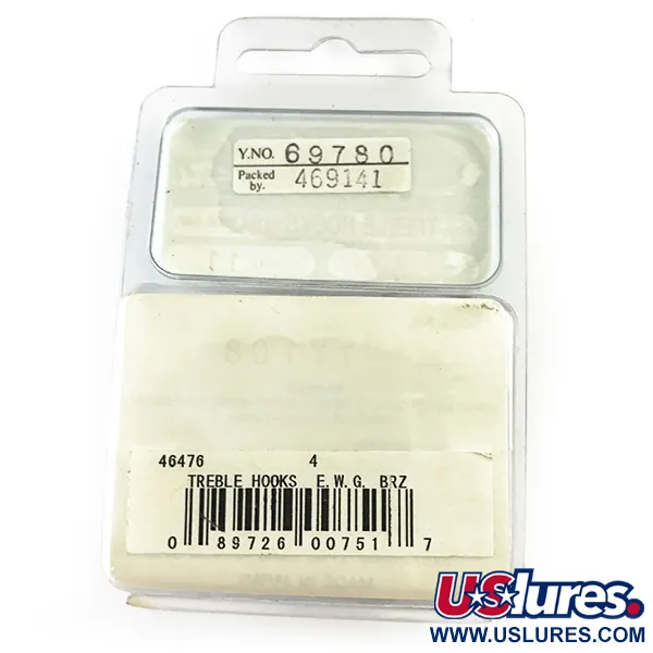 Gamakatsu Treble Hook #4 Ancoretta, Bronzo, Design EWG, #6258