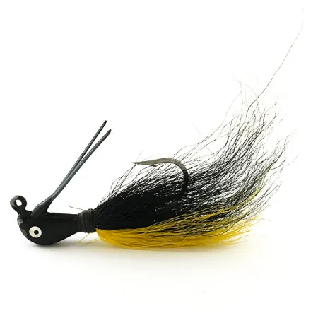 Northland Sting'r Bucktail Jig, Nero/Giallo, 12g, Occhiello Stinger, #6290