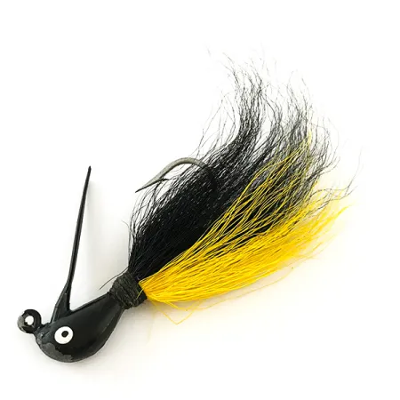 Northland Sting'r Bucktail Jig, Nero/Giallo, 12g, Occhiello Stinger, #6290