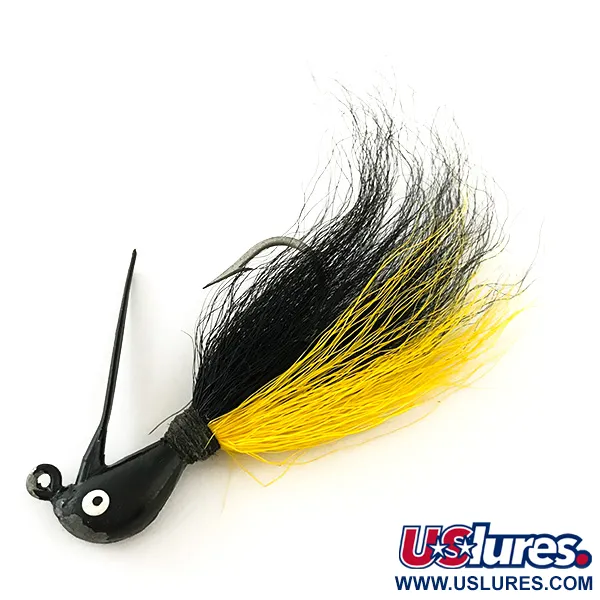 Northland Sting'r Bucktail Jig, Nero/Giallo, 12g, Occhiello Stinger, #6290
