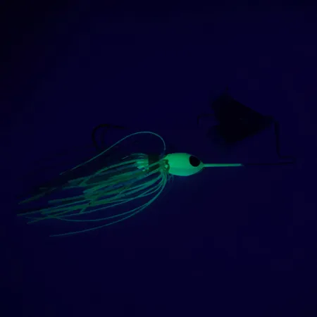 Strike King Mini Pro-Buzz Buzzbait, Nickel/Verde Fluo, 10g, Glow, #6302