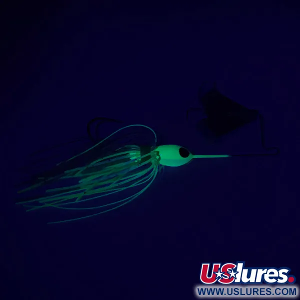Strike King Mini Pro-Buzz Buzzbait, Nickel/Verde Fluo, 10g, Glow, #6302