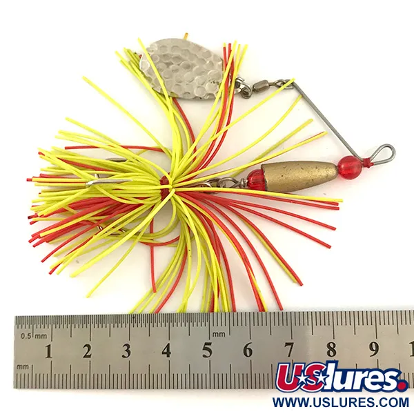 Spinner Bait Spinnerbait, Ottone/Nichel/Giallo UV, 12g, UV-attivo, #6327