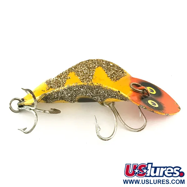 Buck Perry Spoonplug Esca, Giallo/Rosso/Argento, 7g, Vintage, #6400