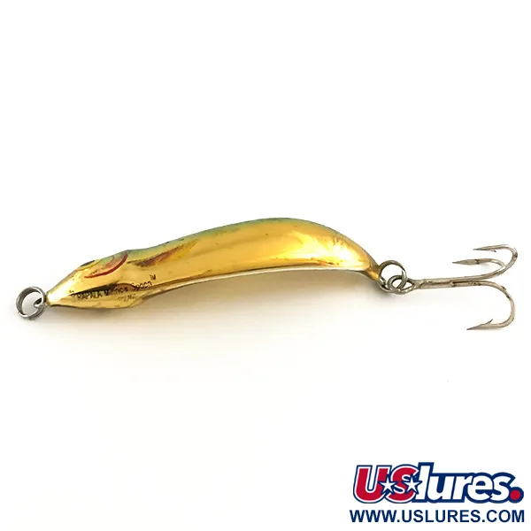 Ondulante Rapala Minnow Spoon, Oro / Verde, 10g, Vintage, #6417