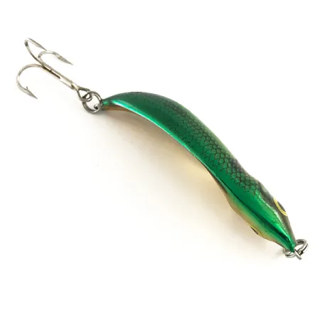 Ondulante Rapala Minnow Spoon, Oro / Verde, 10g, Vintage, #6417