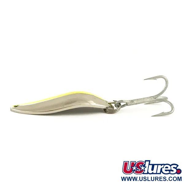 Luhr Jensen Krocodile Stubby UV Ondulante, Nichel/Giallo UV, 14g, #6437
