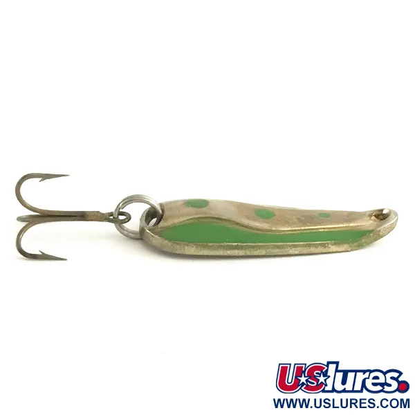 Luhr Jensen Hot Shot W Ondulante, Nichel/Verde/Oro, 7g, #6466