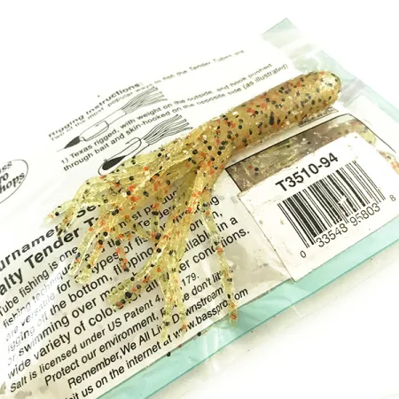 Bass Pro Shops Salty Tender Tubes Esca Soft, Marrone, 9cm, sale, #6486