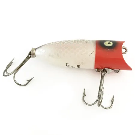 Heddon Baby Lucky 13 Esca Topwater, Rosso/Bianco/Argento, 9g, #6550