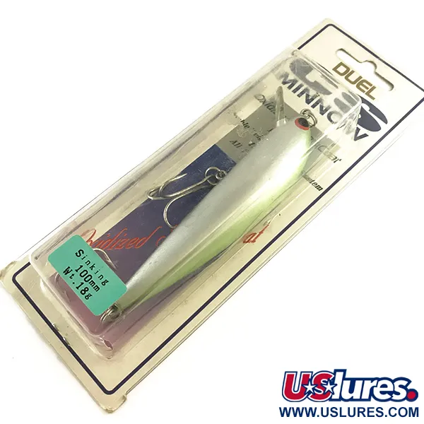 Yo-Zuri Duel CS Minnow Affondante, Argento / Verde, 18g, Rattle, #6589