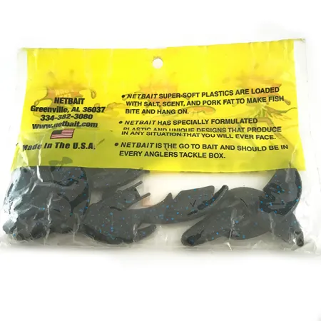 NetBait Paca Chunk esca siliconica, Black Blue Flk, 7.5cm, jig, #6594