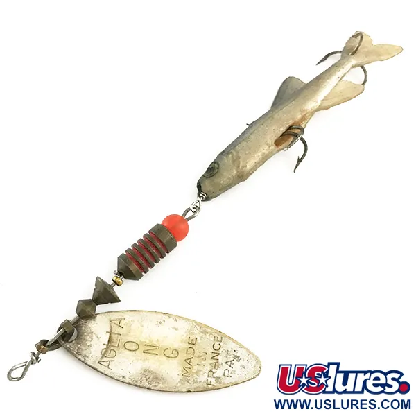 Cucchiaino Mepps Aglia Long 2 Mino, Argento, 9g, Foglia Salice, #6602