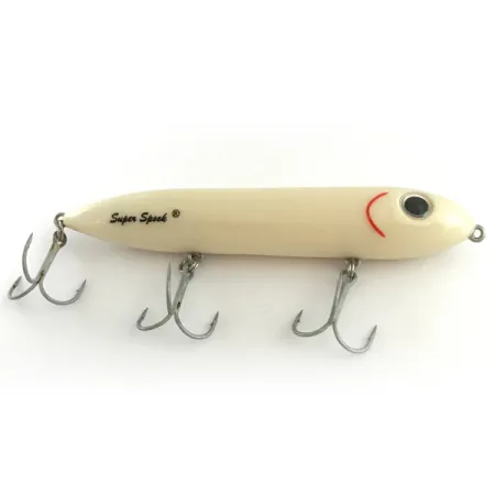 Heddon Super Spook Esca Topwater, Bianco, 25g, 3 Ancorette, #6618