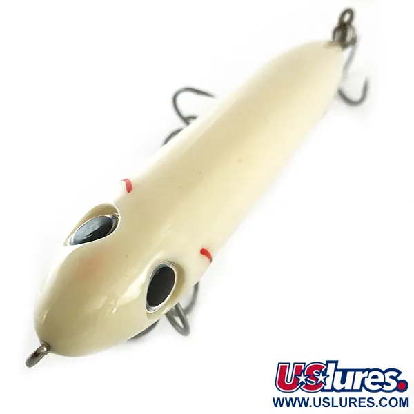 Heddon Super Spook Esca Topwater, Bianco, 25g, 3 Ancorette, #6618