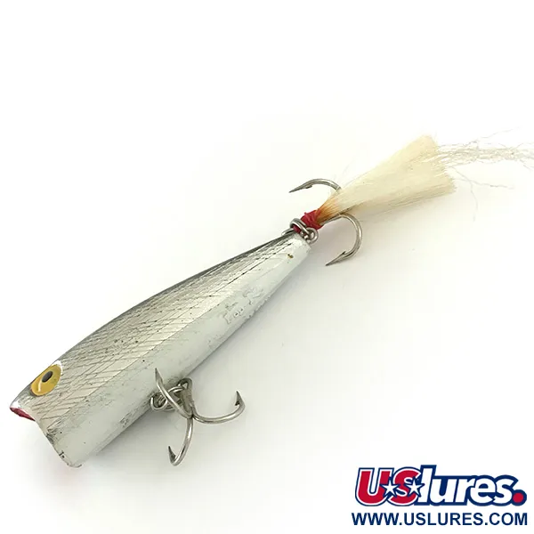 Rebel Pop-R Popper, Argento, 7g, Coda Piumata, #6633