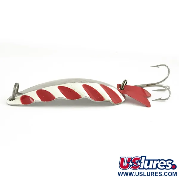 AL&W Half Wave Cucchiaino, Nickel/Rosso/Bianco, 19g, Bordo ondulato, #6652