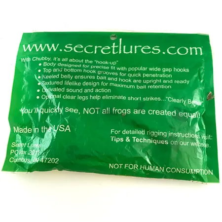 Secret Lures Chubby Frog Rana, Mean Green, Effetto Sonoro, #6670