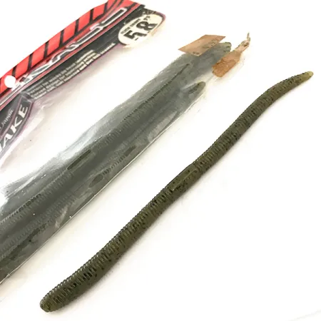 Jackall Flick Shake Worm esca siliconica, Green Pumpkin Pepper, #6679