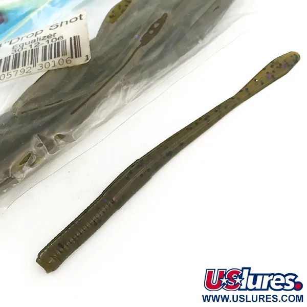 Open Water Drop Shot Esca siliconica, Oliva, 10,2cm, Finesse, #6680