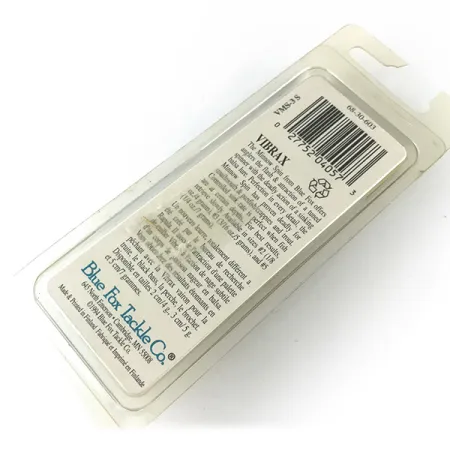 Blue Fox Vibrax Minnow Spin 1 Rotante, Argento, 5g, Made in Finland, #6717