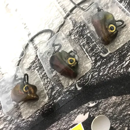 Duh!!! Head Kit Testine Offset, Oliva / Rosso, 11g, Weedless, #6722