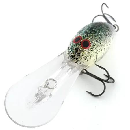 Norman DD22 Crankbait, Bianco/Nero/Glitter Arcobaleno, 28g, #6742