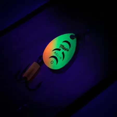 Mepps Aglia 0 Rotante, Fire Tiger, 2,5g, Finitura UV, #6744