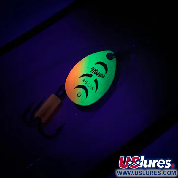 Mepps Aglia 0 Rotante, Fire Tiger, 2,5g, Finitura UV, #6744