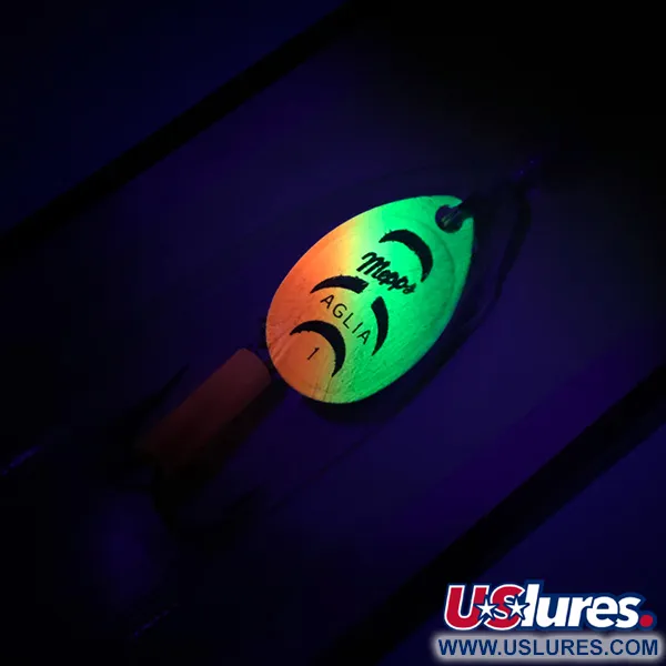 Mepps Aglia 1 Cucchiaino, Fire Tiger, 3.5g, UV fluorescente, #6745