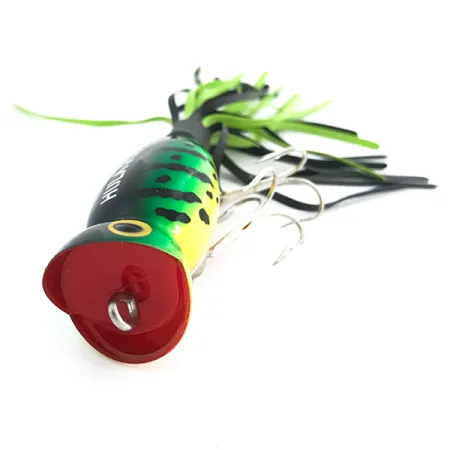 Fred Arbogast Hula Popper Esca Topwater, Fire Tiger, 10g, #6760